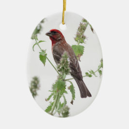 Redhead in Mint Keramisch Ornament