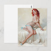 Redhead in Slippers omhoog Briefkaart (Voorkant / Achterkant)