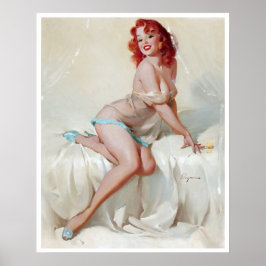Redhead in Slippers omhoog Poster