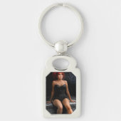 Redhead in the Dark metal keychain (Voorkant)