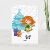 Redhead Irish Dancer Winter Kerstfeestdag Kaart (Achterkant)