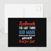 Redhead is de beste roodharingroedel briefkaart (Voorkant / Achterkant)