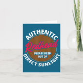 Redhead Keep Out Of Sunlight - Funny Ginger Kaart (Voorkant)