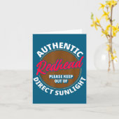 Redhead Keep Out Of Sunlight - Funny Ginger  Kaart (Gele Bloem)