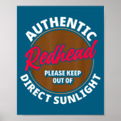 Redhead Keep Out Of Sunlight - Funny Ginger  Poster (Voorkant)