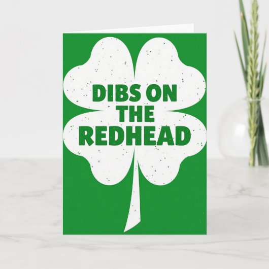 Redhead Luck St Patricks Day Card Kaart (Voorkant)