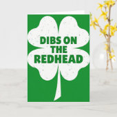 Redhead Luck St Patricks Day Card Kaart (Gele Bloem)