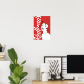 Redhead Matchbox Art Print – Retro  Wall Dé (Thuiskantoor)