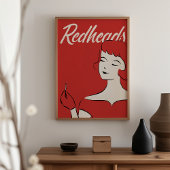 Redhead Matchbox Art Print – Retro  Wall Dé