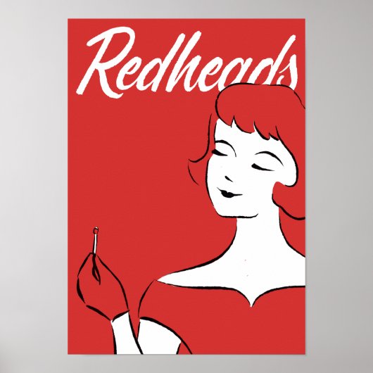 Redhead Matchbox Art Print – Retro  Wall Dé (Voorkant)