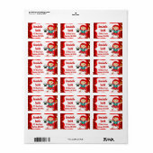 RedHead Meisje Magician Verjaardag Adresetiketten Etiket (Full Sheet)