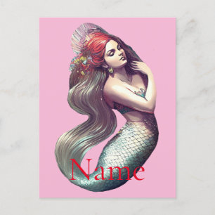 Redhead Mermaid Beauty Thunder_Cove Briefkaart