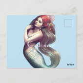 Redhead Mermaid Beauty Thunder_Cove Briefkaart (Achterkant)