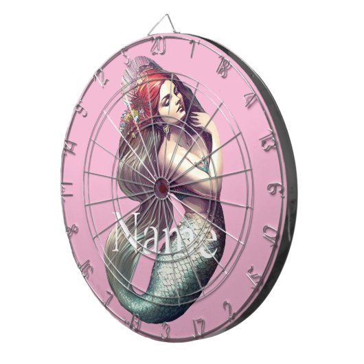 Redhead Mermaid Beauty Thunder_Cove Dartbord (Voorkant Rechts)