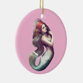 Redhead Mermaid Beauty Thunder_Cove Keramisch Ornament (Rechts)