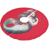 Redhead Mermaid Beauty Thunder_Cove Kerstboom Rok (Gekanteld)