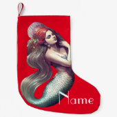 Redhead Mermaid Beauty Thunder_Cove Kleine Kerstsok (Voorkant)
