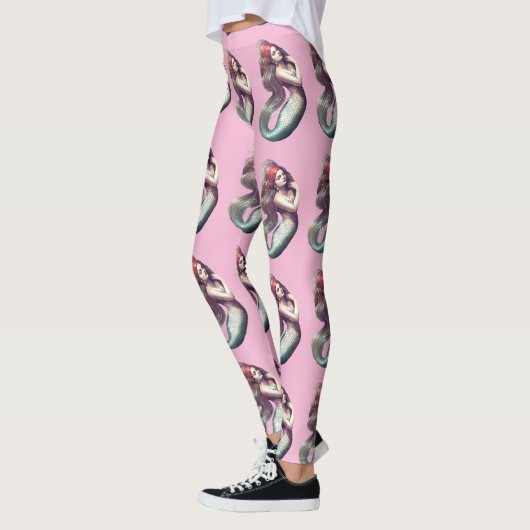 Redhead Mermaid Beauty Thunder_Cove Leggings (Links)