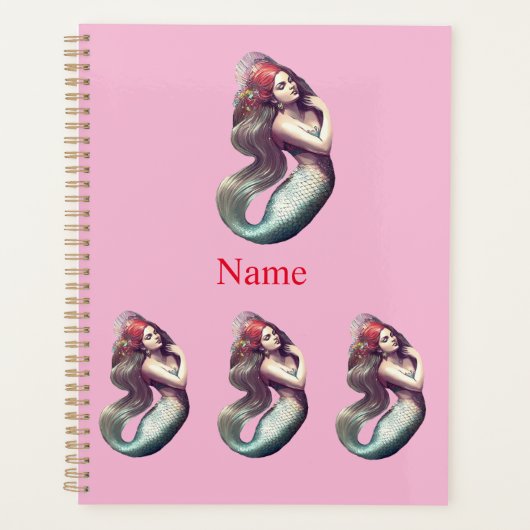 Redhead Mermaid Beauty Thunder_Cove Planner (Voorkant)