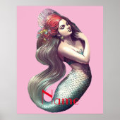 Redhead Mermaid Beauty Thunder_Cove Poster (Voorkant)