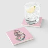 Redhead Mermaid Beauty Thunder_Cove Stenen Onderzetter (Zijkant)