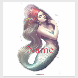 Redhead Mermaid Beauty Thunder_Cove Sticker