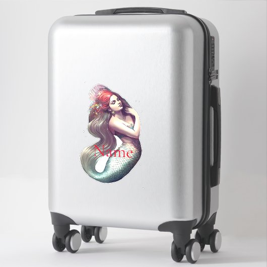 Redhead Mermaid Beauty Thunder_Cove Sticker (Koffer)