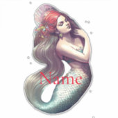 Redhead Mermaid Beauty Thunder_Cove Sticker (Voorkant)