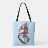Redhead Mermaid Beauty Thunder_Cove Tote Bag (Achterkant)