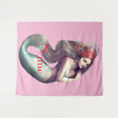 Redhead Mermaid Beauty Thunder_Cove Wandkleed (Voorkant (horizontaal))