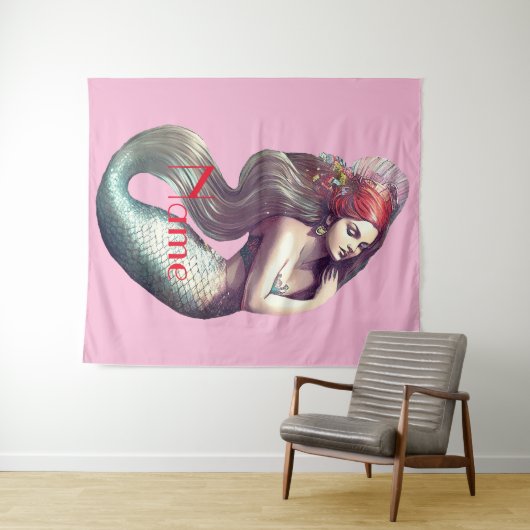 Redhead Mermaid Beauty Thunder_Cove Wandkleed (In Situ (horizontaal))