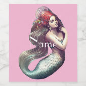 Redhead Mermaid Beauty Thunder_Cove Wijn Etiket (Enkel label)