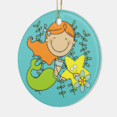 Redhead Mermaid Keramisch Ornament (Links)