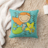 Redhead Mermaid Kussen (Deken)