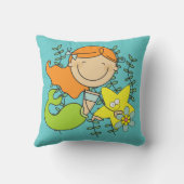 Redhead Mermaid Kussen (Achterkant)