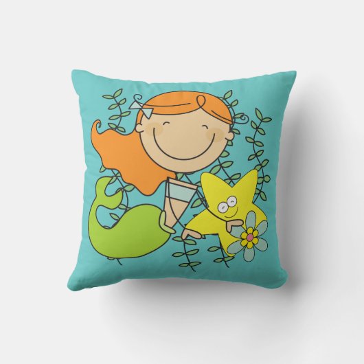 Redhead Mermaid Kussen (Achterkant)