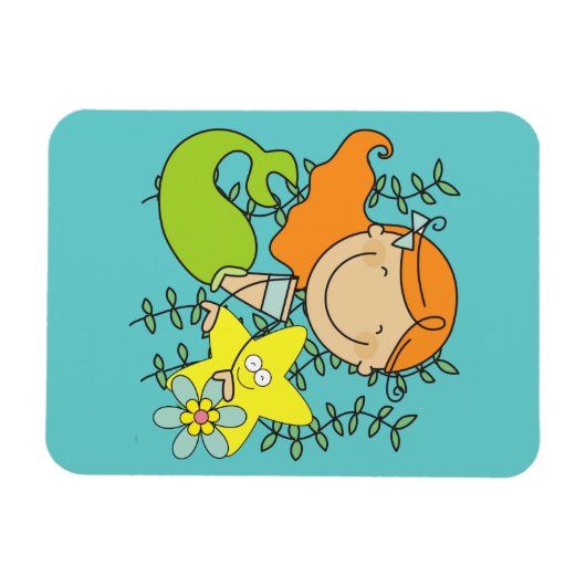 Redhead Mermaid Magneet (Horizontaal)