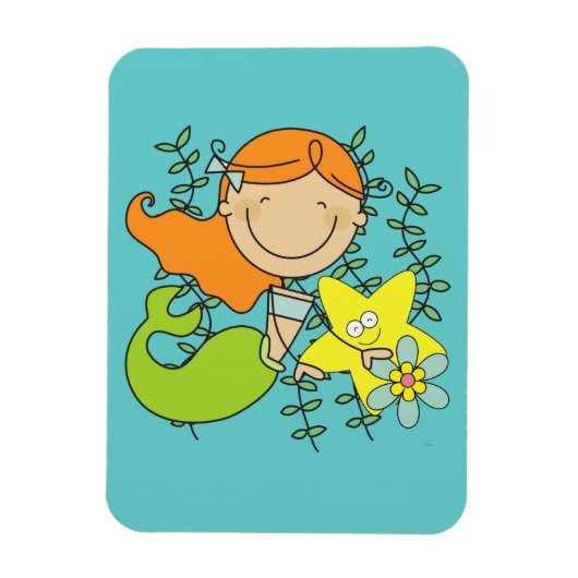 Redhead Mermaid Magneet (Verticaal)