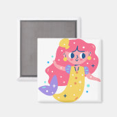 Redhead Mermaid Magneet (Voorkant / Achterkant)