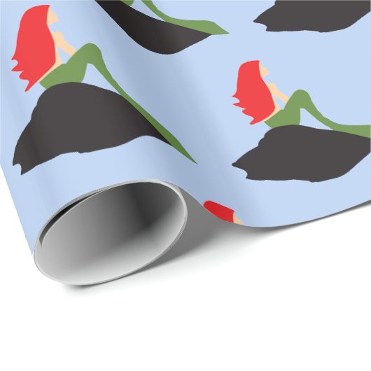 Redhead Mermaid Sitting Thunder_Cove Cadeaupapier (Rol Hoek)