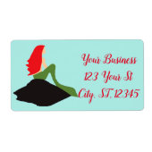 Redhead Mermaid Sitting Thunder_Cove Etiket (Voorkant)