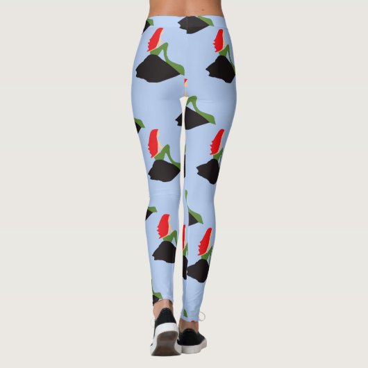 Redhead Mermaid Sitting Thunder_Cove Leggings (Achterkant)