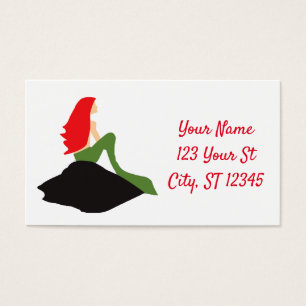 Redhead Mermaid Sitting Thunder_Cove Visitekaartje