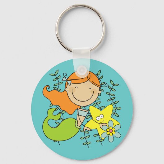 Redhead Mermaid Sleutelhanger (Voorkant)