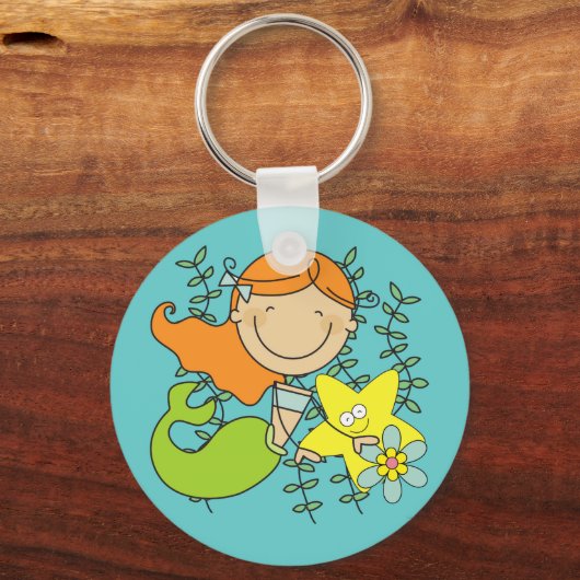 Redhead Mermaid Sleutelhanger (Voorkant)