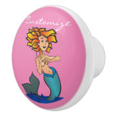 Redhead Mermaid Thunder_Cove Keramische Knop (Rechts)