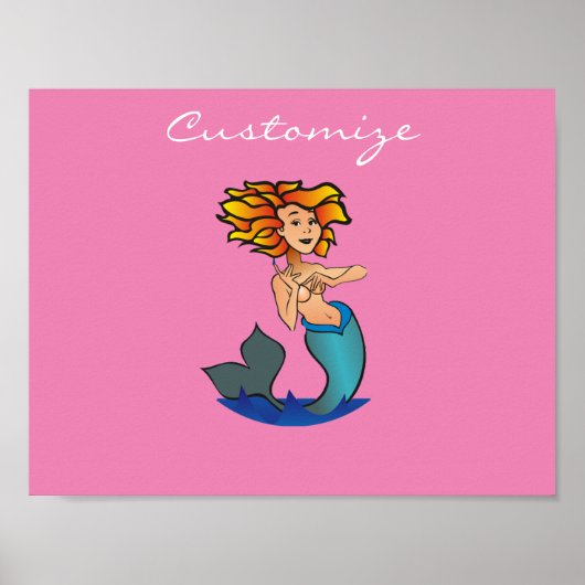 Redhead Mermaid Thunder_Cove Poster (Voorkant)