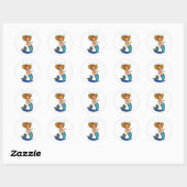 Redhead Mermaid Thunder_Cove Ronde Sticker (Vel)