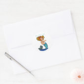 Redhead Mermaid Thunder_Cove Ronde Sticker (Envelop)
