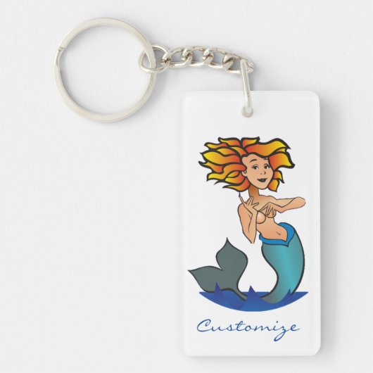 Redhead Mermaid Thunder_Cove Sleutelhanger (Voorkant)